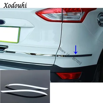 

For Ford Kuga 2013 2014 2015 2016 car body styling rear back Bumper corner trim frame edge board Stainless steel hoods part 2pcs