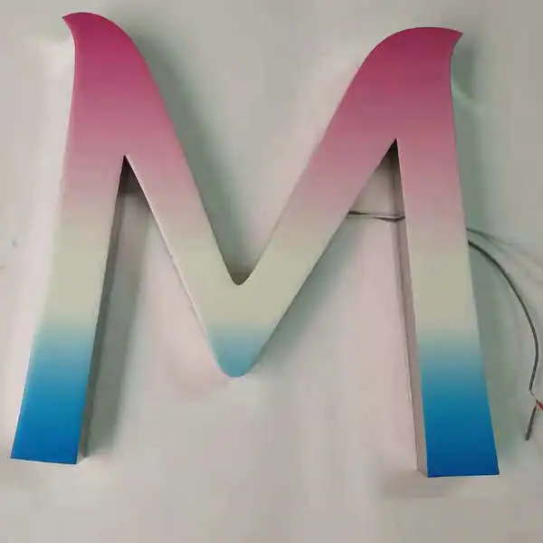 

Customized epoxy resin 3d metal logo letters LED sign boards