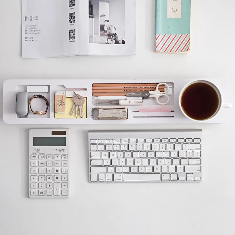  Home Office Desk Organizer Desktop Storage Holder Multifunction Keyboard Cover Office Accessories S