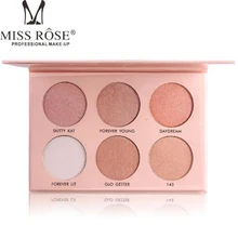 MISS ROSE high light perspective V пудра для лица шесть цветов для визуализации глянцевый белый порошок для подтягивания щек профиль консилер