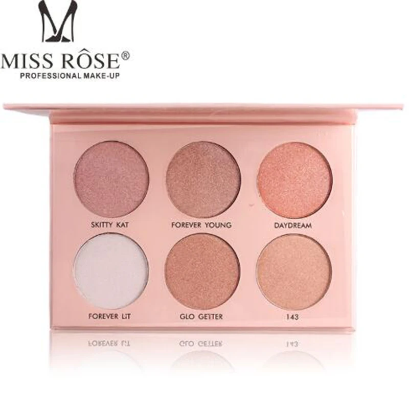 

MISS ROSE high light perspective V face powder six color rendering high gloss white powder cheek reinforcing profile concealer