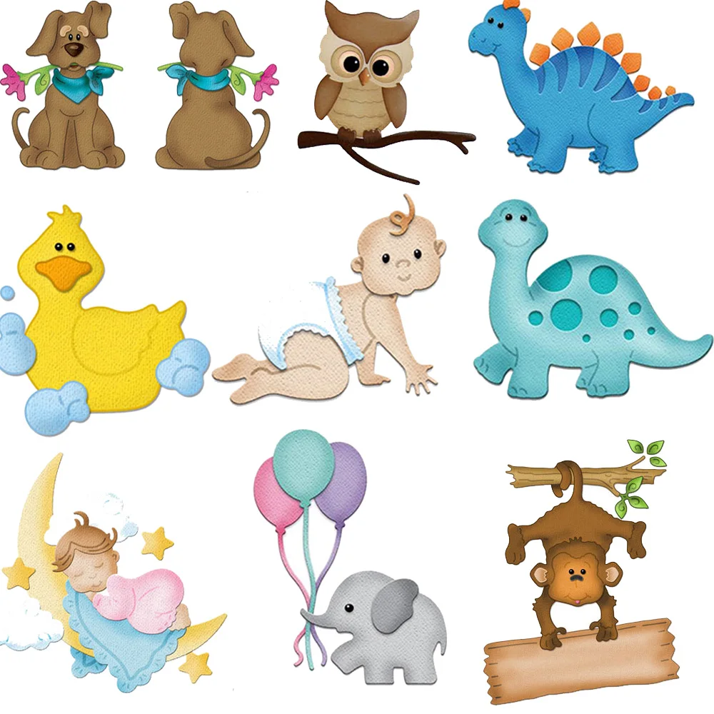 

Estel Animal Owl Duck Baby Series Metal Cutting Dies Stencils for DIY Scrapbooking Embossing album Decor Hand-on Paper Cards