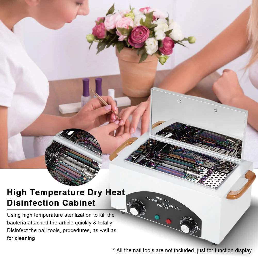 

High Temperature Sterilizer Dry Heat Disinfection Cabinet Nail UV Sterilizer UV Disinfection Box For Hair Nail Tools