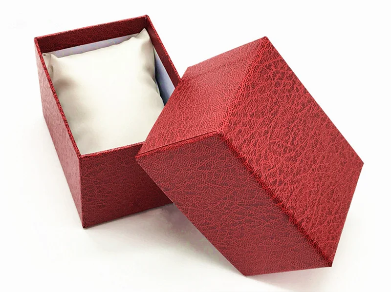 Картонная коробка для часов Модный черный/синий/красный Подарочный чехол для часов прямоугольная коробка для хранения часов чехол посылка для одиночных часов