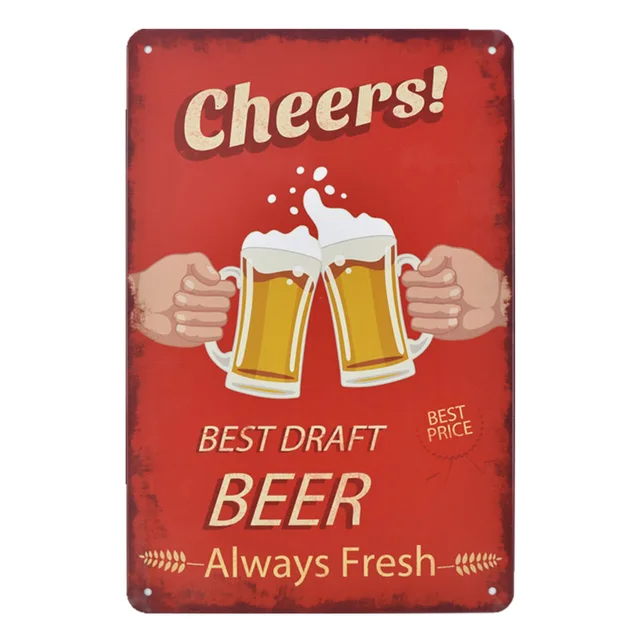 beer drink Tin Signs Retro tintin vintage Art Painting Metal Signs Home