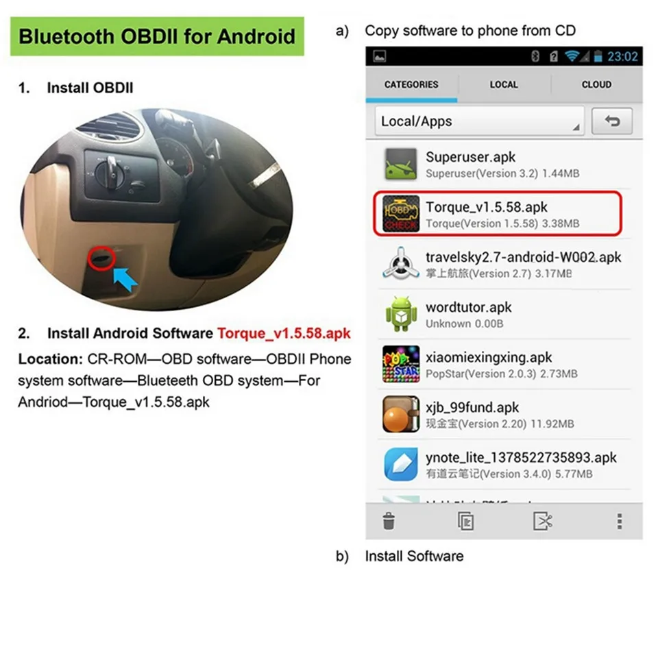 Super MINI ELM327 V 2.1 Bluetooth ELM 327 Version 2.1 New Auto OBD2 / OBDII for Android/Symbian Torque Car Code Scanner