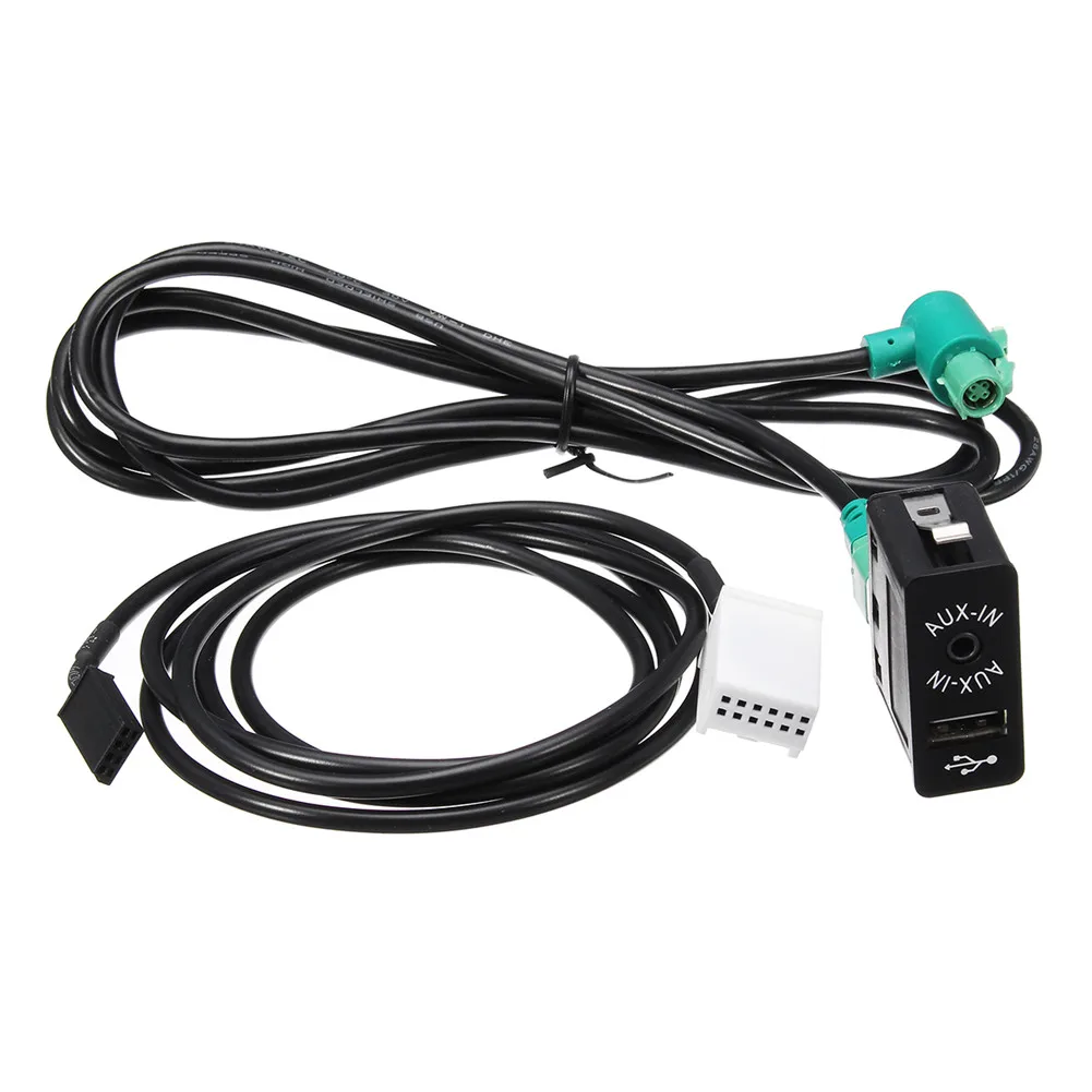 Смены Автомобильная кнопка переключатель стерео аудио кабель проводов кабель AUX в комплект для BMW E60 E61 E63 E64 E87 E90 E70 F25