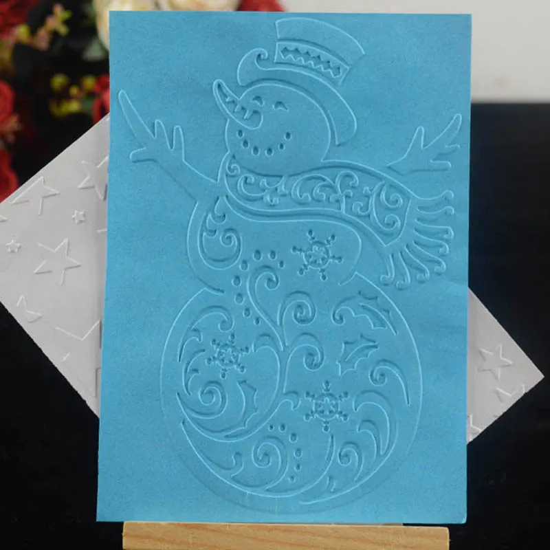 

Snowman embossing folder background for DIY Scrapbooking Decorative Embossing card making