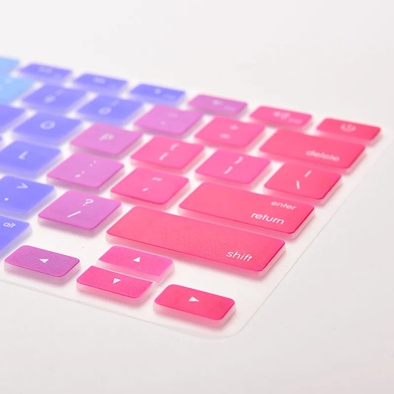 13" 15" 17" Silicone Rainbow Keyboard Skin Cover For Apple Macbook Laptop Keyboard Stickers Keyboard Cover Keypad Skin Protector-4