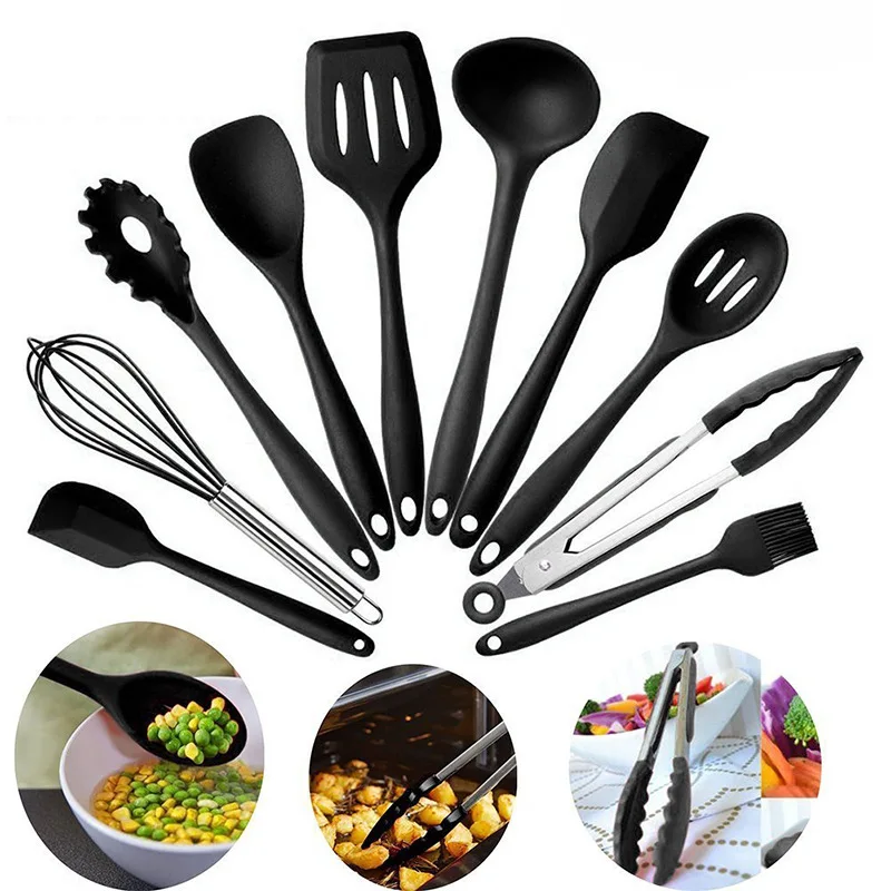 New Design Kitchenware Silicone Heat Resistant Kitchen Cooking Utensils Non-Stick Baking Tool Cooking Tool Sets Cookware Set