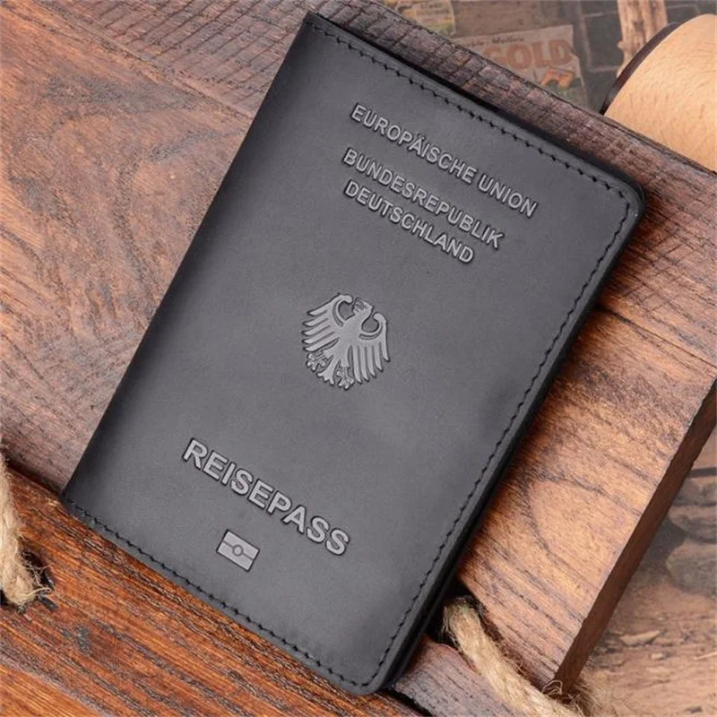 Обложка для паспорта из натуральной кожи Германии, предназначенная для Deutschland Crazy Horse, кожаная визитница, чехол для паспорта