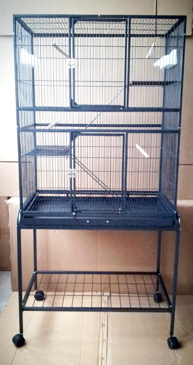 8572 5 De Réductiongrande Cage à Oiseaux De Haute Qualité Nichant Cage à Pigeons Cage à Perroquet Pour Perruche Volière Canari Avec Roues 162cm