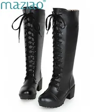 MAZIAO/ г. осенне-зимняя обувь белые, черные сапоги, ботинки martin, женские мотоциклетные ботинки размер 34-43