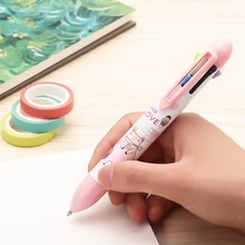 2 шт Kawaii 7 цветов Шариковая ручка для офиса и школы поставки мультфильм цветные Канцтовары письма живопись граффити подарок гелевые ручки