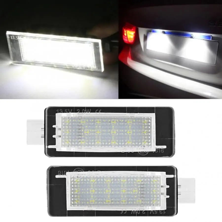 VGEBY 2Pcs Car LED Licence Number Plate Light