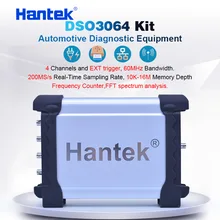 Цифровой Hantek DSO3064 Автомобильный диагностический осциллограф 4CH 200 мс/с 60 МГц 10 k-16 м USB 2,0 DSO3064 комплект V с большим Алюминий коробка