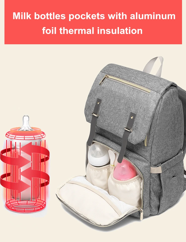Fashion Diaper Bag Usb Interface Large Capacity Waterproof Mummy Maternity Backpack Nappy Bag Travel Baby Stroller Bag For Mommy (19)