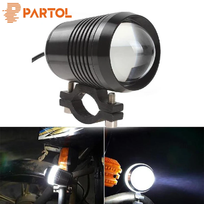 Partol 1 шт. U2 30 Вт универсальная мотоциклетная светодиодная фара Hi lo мигающая для