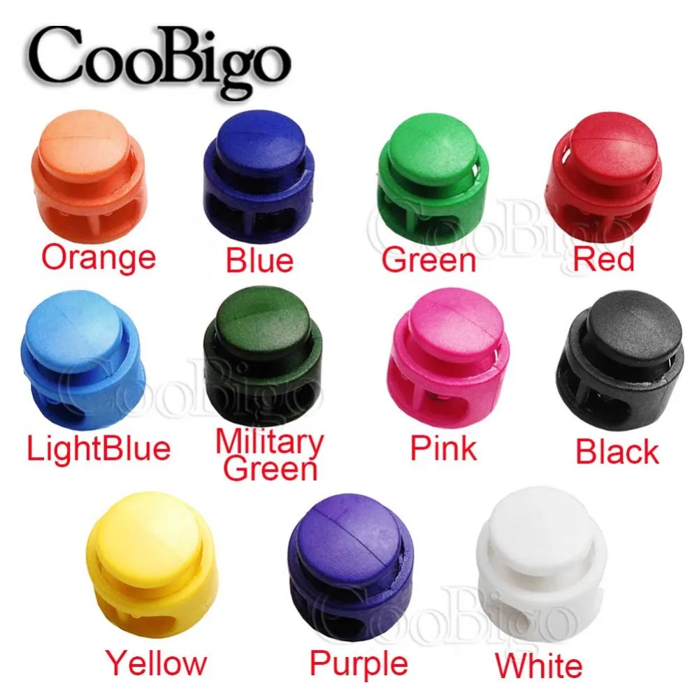 Cord Lock Stopper 10pcs Plastic Cord Lock Stopper Toggle Clip Rope Clamp Buckle for Drawstring Bag Hat Lanyard Clothes Shoelace Sewing Accessories