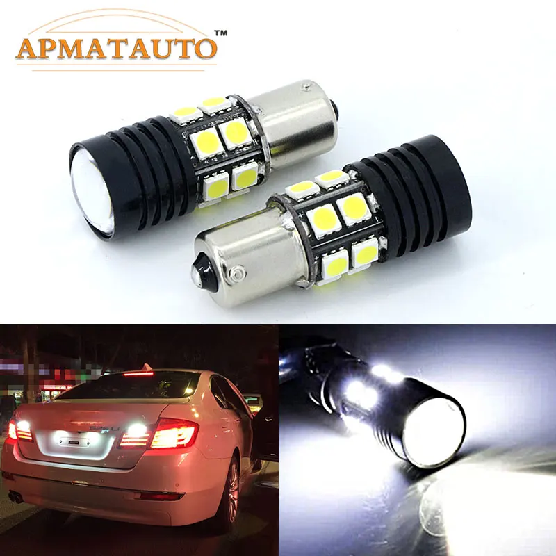 

Pair Q5 Chips BA15S P21W 6000k White Canbus Car LED Rear Reversing Tail Light Bulb For BMW 5 Series E34 E39 E60