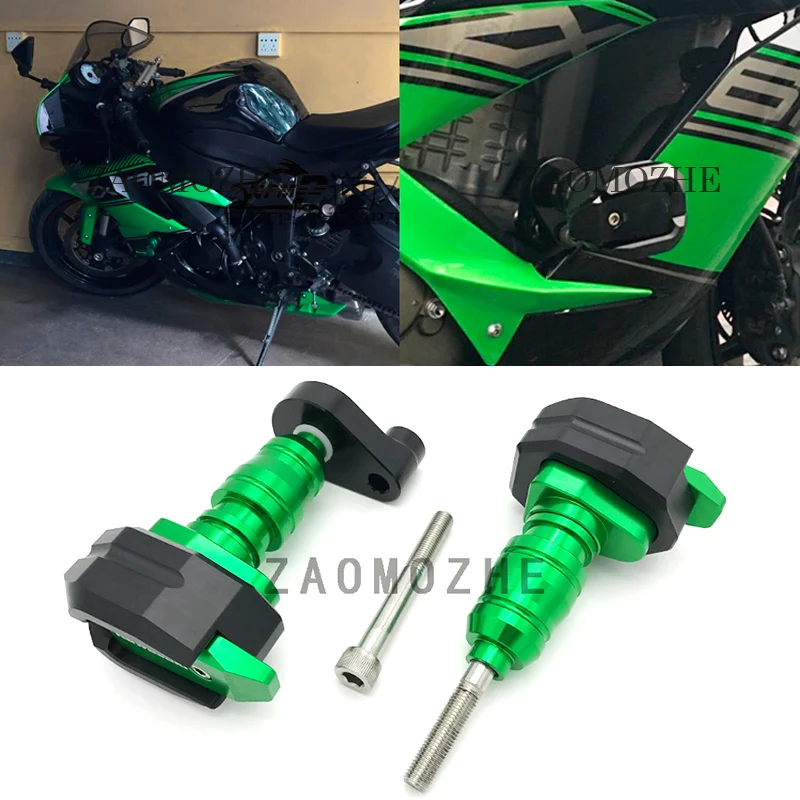 

Motorcycle Falling Protectors CNC Aluminum Frame Slider Anti Crash Caps Engine Protection For KAWASAKI ZX-6R 636 ZX6R 2007 2008