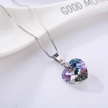 

Ms Betti New Arrival heart pendant necklace cystal from Swarovski heart bridal jewelry for woman fashion 2018 wedding party gift