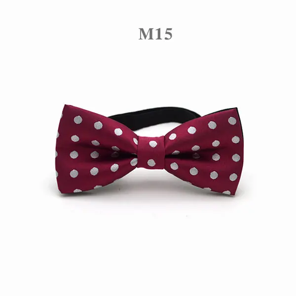 Классический Детский галстук-бабочка для мальчиков и девочек, Детский галстук-бабочка, модный однотонный галстук мятного, красного, черного, белого цветов - Цвет: M15