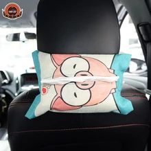 Креативный автомобиль солнцезащитный козырек коробки для бумажных салфеток держатель мультфильм хлопок лен коробка ткани сиденье назад бумажная салфетка украшения дома