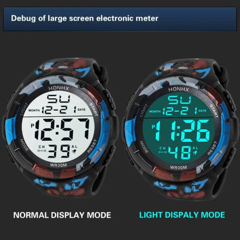 Цифровой lcd роскошный мужской Аналоговый Цифровой военный армейский Спорт светодиодный водонепроницаемый наручные часы erkek kol saati мужские часы