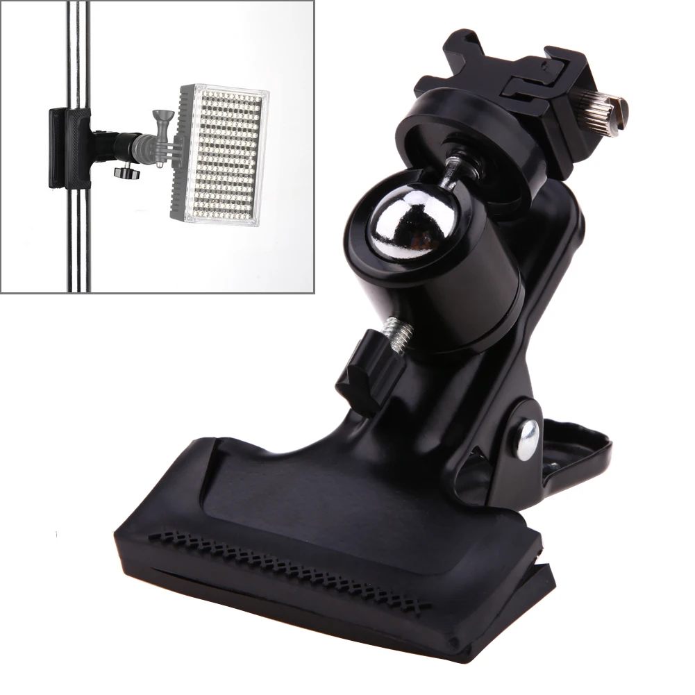 

Photo Studio Accessories Backdrop Background Clamp Ball Head Hot Shoe Adapter Flash Light Stand Bracket Mount