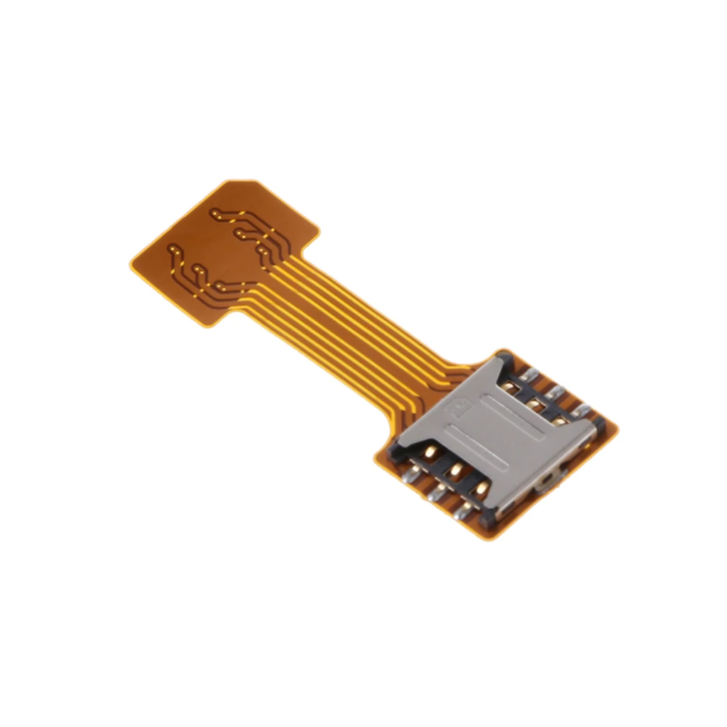 

Universal Dual SIM Card Nano Adapter Ultra-Slim Gold SIM Extender Extension Flex Cable for Android Smart Phones Conductive