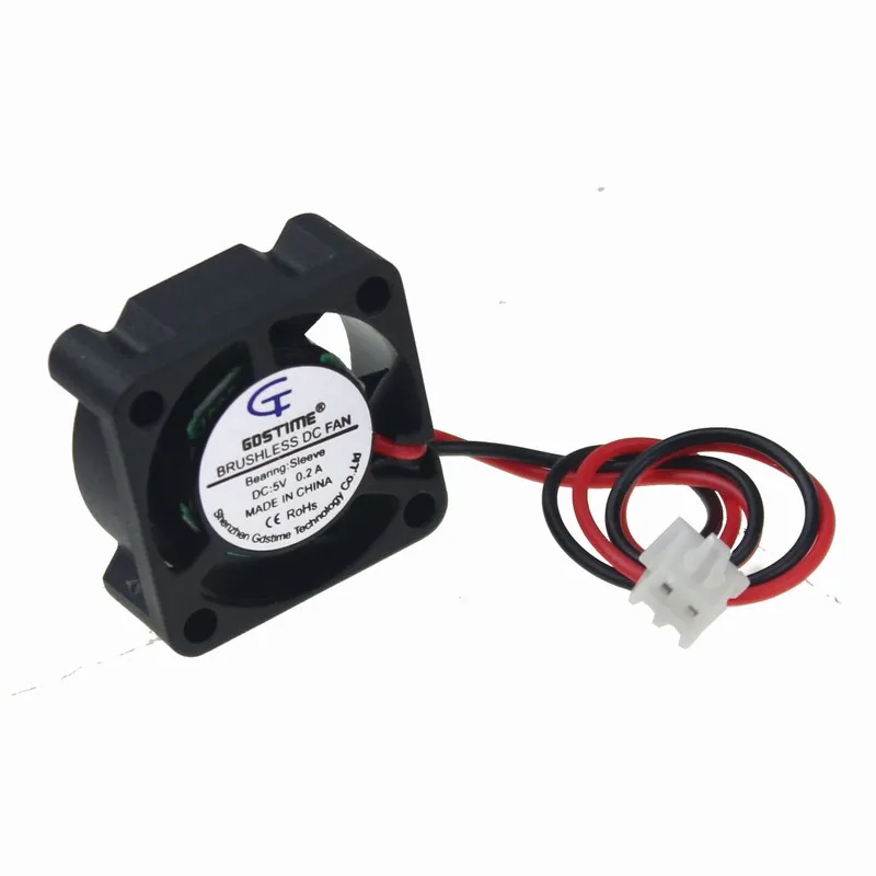 

Gdstime 5 pcs 25mm x 10mm DC Fan 5V 25x25mm PC Chipset Heatsink Cooling Fan Small Radiator Cooler 2 Pin Two Wire 2510