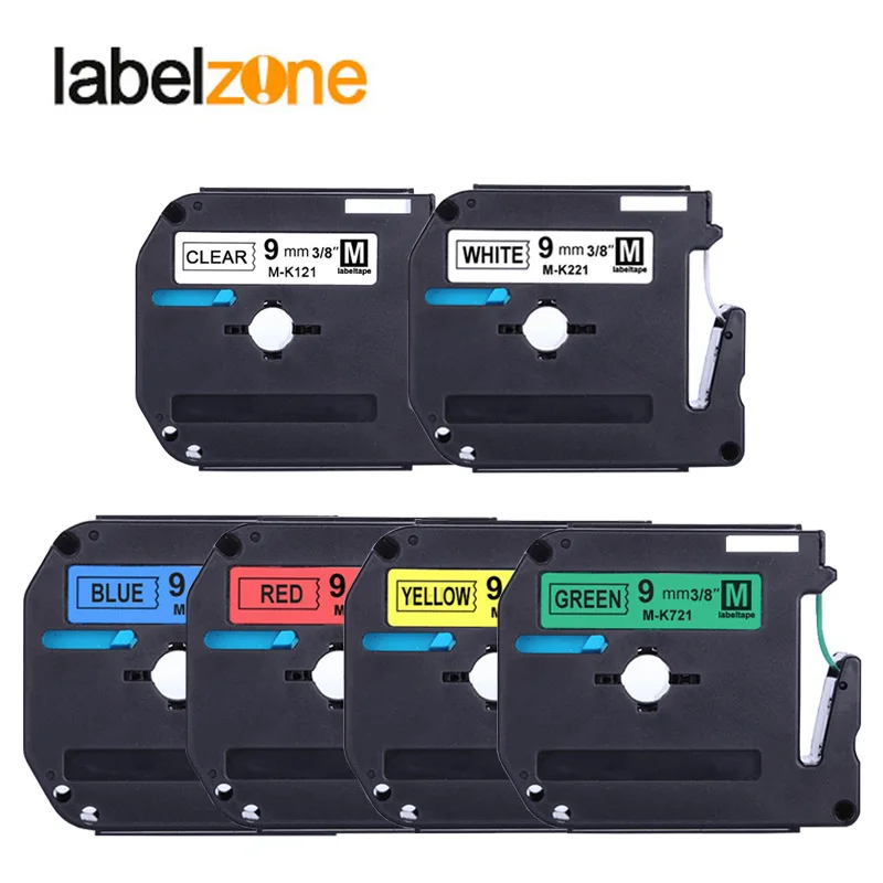 

Multicolor combo set compatible Brother p-touch printer mk121 mk221 mk421 mk521 mk621 mk721 label tapes mk-121 m-k121 M tapes