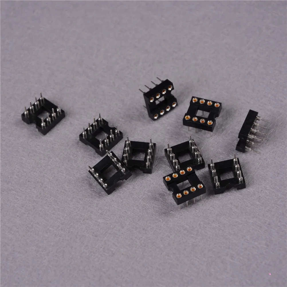 10pcs 8 PIN IC Connector Round Hole 8 Pins 2.54MM DIP DIP8 IC Sockets