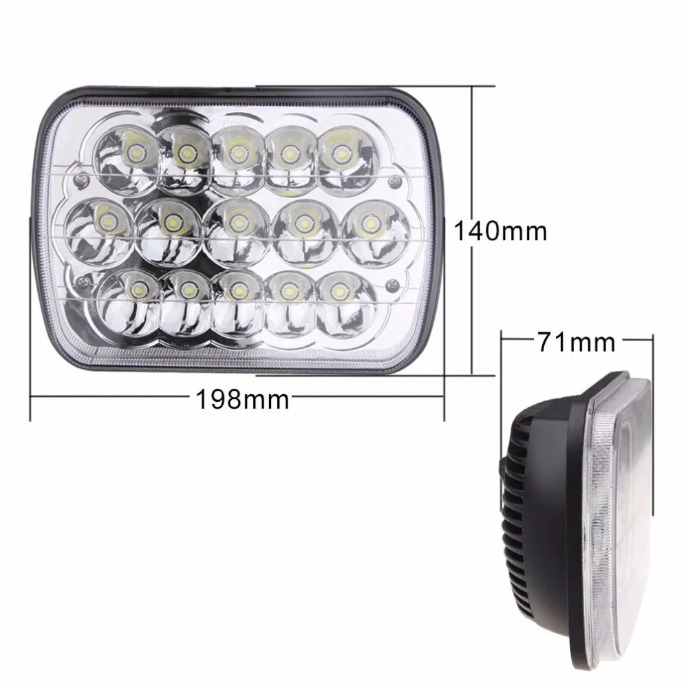 7X6 дюймов 27450C пара прямоугольных светодиодных фар 5X7 для Ford Van Jeep XJ YJ|7x6 led headlight|led
