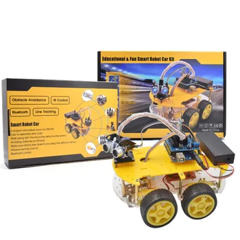 

Smart Robot Car Kit include R3 board ,Ultrasonic Sensor, Bluetooth Module for starters with Tutorial