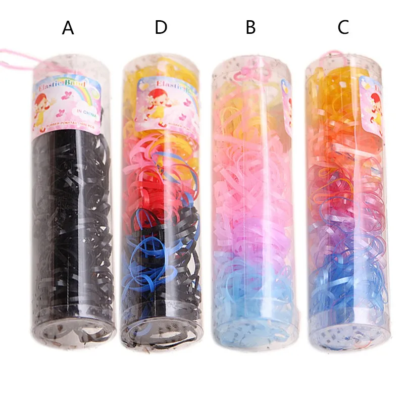 220pcs/lot Hair Accessories Korean Candy Color Hair Ring Ropes Ponytail Holder Disposable Elastic Hair Bands for Girls L1