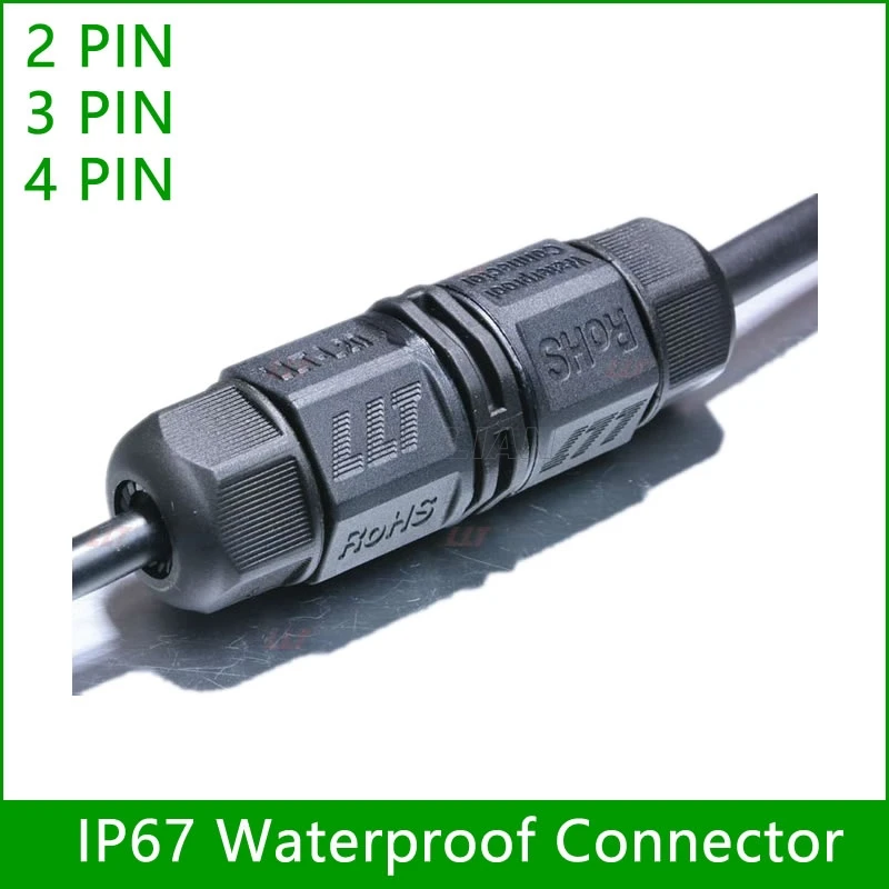 Прямой разъем 1 Тип LLT 2/3/4 Pin 20A IP67 Водонепроницаемый винтовой фиксатор