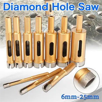 

1PCs 6/8/10/12/14/16/18/20/22/25 mm Diamond Drill Bit Hole Saw Tile Glass Marble Glass Hole Cutter Drill Bits
