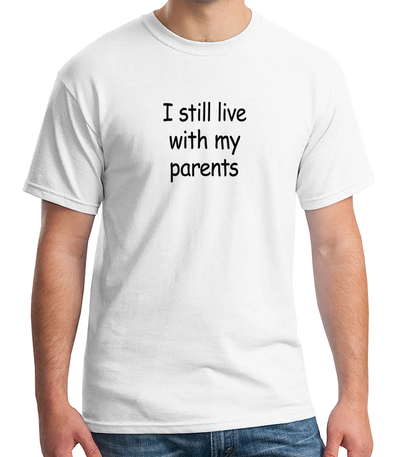 I Live With My Parents Adult s T Shirt Kid Teenage Attitute Tee For Men 1396C T Shirts AliExpress
