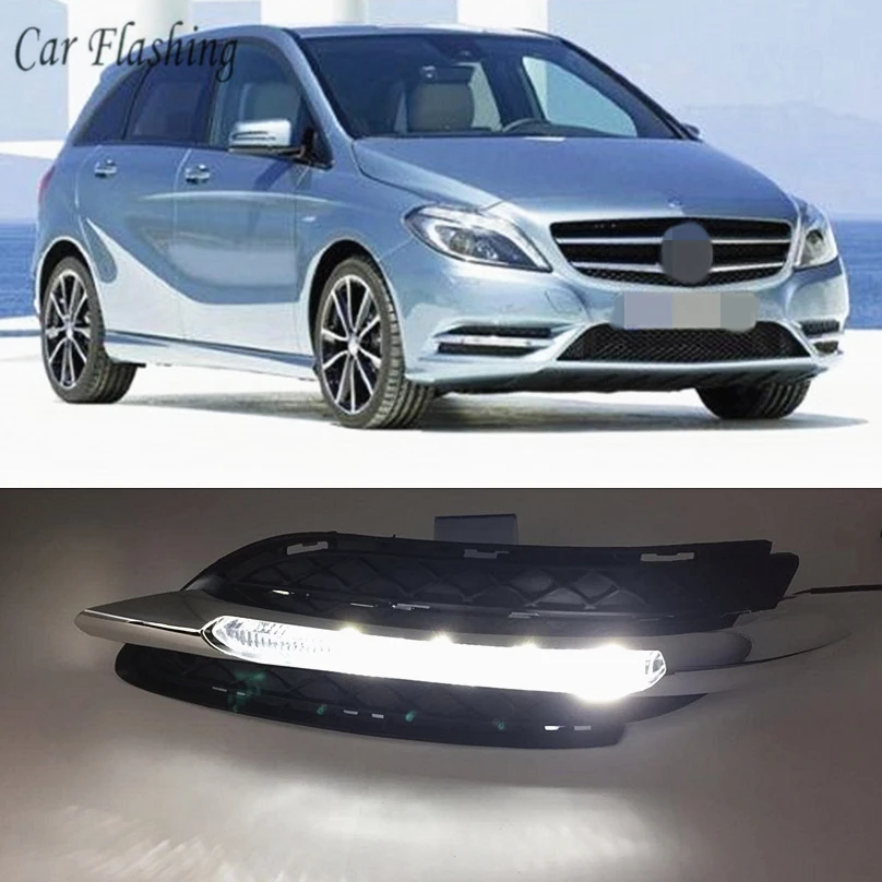 

Car Flashing for Mercedes Benz B200 W246 B180 2011 2014 LED DRL Daytime Running Lights Daylight Signal lamp light free shipping