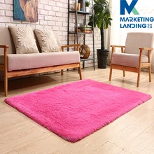 Розовый красный мягкий пушистый коврик ковры для гостиной Декор Ковер из искусственного меха длинные плюшевые ковры для спальни мохнатый ковер современный коврик