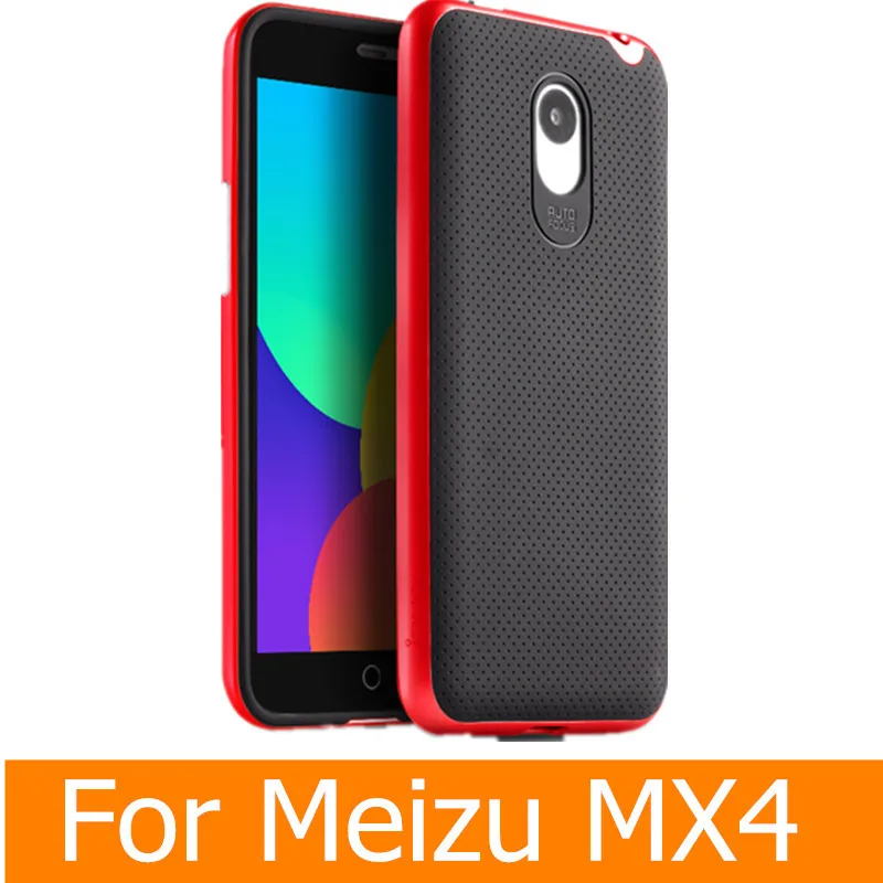 

For Meizu MX 4 Case Original iPaky Brand Silicone PC Hybrid Protective Cover for Meizu MX4 Case Cover Fundas MX 4 Back Cover