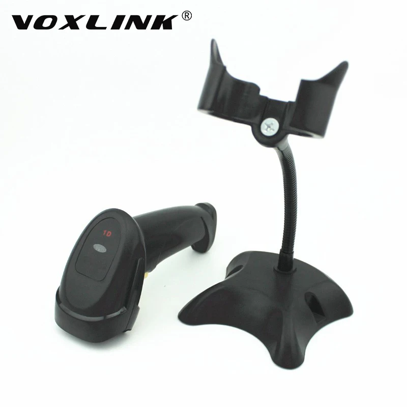 VOXLINK USB Wired Laser Barcode Scanner Gun Handheld Bar Code Reader with Holder Stand for Bar