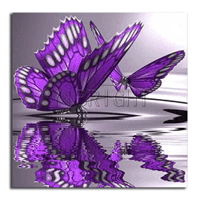 

Diamond Painting Purple Butterfly On The Water Full Square Rhinestone Handcraft Cross Stitch Diamond Embroidery Home Decor YC