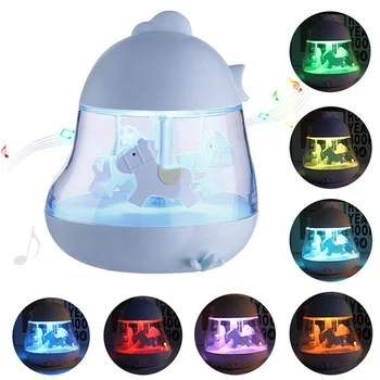 

USB Merry-go-round Music Light LED Night Light Touch Control Cartoon Cute Hobbyhorse Music Box 3 Colors Nachtlampje Veilleuse