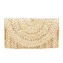 Женская соломенная сумка из кукурузной кожи, новая модная сумка-клатч, Женская тканая сумка ручной работы из ротанга, тканая Летняя Повседневная пляжная сумочка#40