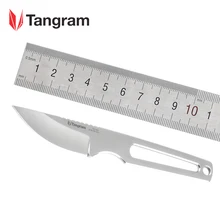 TANGRAM fixed blade neck knife keychain tactical folding pocket knife mini key knife sheath outdoor camping survival edc tools TANGRAM fixed blade neck knife keychain tactical folding pocket knife mini key knife sheath outdoor camping survival edc tools