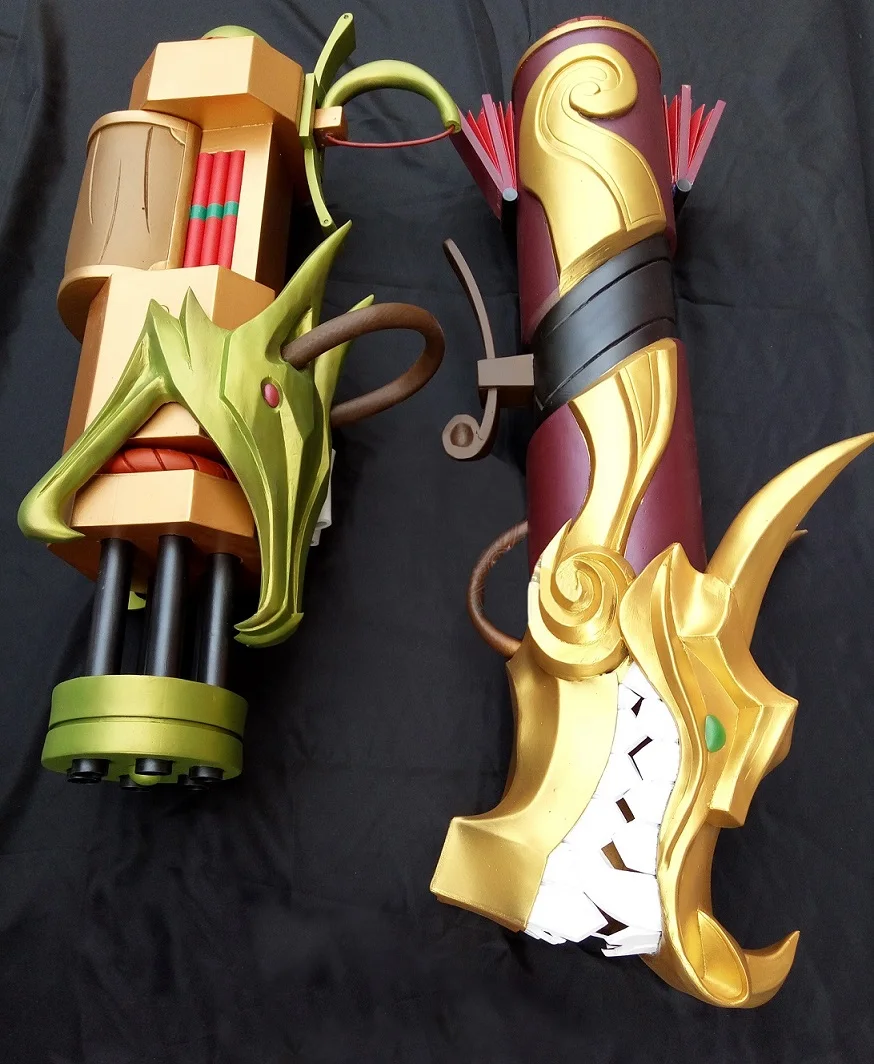 

LOL League of Legends Firecracker Jinx Weapons POW POW Fishbones Cosplay Replica Props