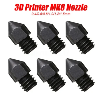 

MK8 M6 Thread Nozzle For 3D Printer Parts 0.4mm 0.6mm J-head Extrusion Nozzle For 1.75mm Filament